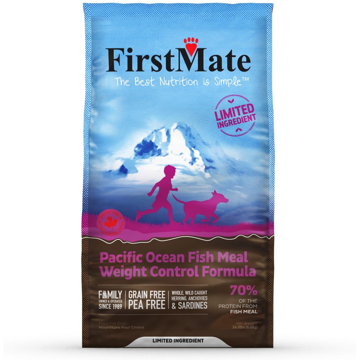 FirstMate Weight Control/Senior Fish Meal Dry Dog Food, 14.5-lb bag