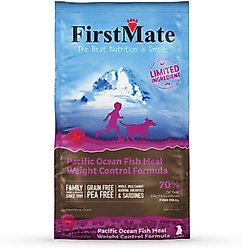 Firstmate Limited Ingredient Diet Grain-Free Pacific Ocean Fish Meal Weight Control Formula Dry Dog Food, 25-lb bag