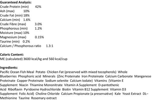 Show full view: Firstmate Pacific Ocean Fish Meal with Blueberries Formula Limited Ingredient Diet Grain-Free Dry Cat Food, 3.96-lb bag slide 3 of 5