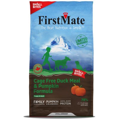 Firstmate Firstmate Small Bites Cage Free Duck Meal & Pumpkin Formula Grain-Free Dry Dog Food, 12-lb bag