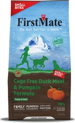 Firstmate Small Bites Cage Free Duck Meal & Pumpkin Formula Grain-Free Dry Dog Food, 4-lb bag