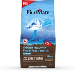 Firstmate Small Bites Limited Ingredient Diet Grain-Free Chicken Meal with Blueberries Formula Dry Dog Food, 4-lb bag