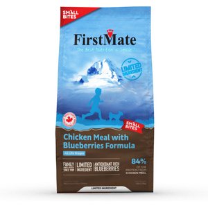 Firstmate Small Bites Limited Ingredient Diet Grain-Free Chicken Meal with Blueberries Formula Dry Dog Food, 4-lb bag