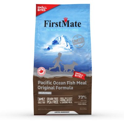 Firstmate Firstmate Small Bites Limited Ingredient Diet Grain-Free Pacific Ocean Fish Meal Original Formula Dry Dog Food, 4-lb bag