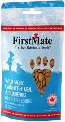 Show full view: Firstmate Wild Pacific Caught Fish Meal & Blueberries Mini Trainer Grain-Free Dog Treats, 8-oz bag slide 3 of 4