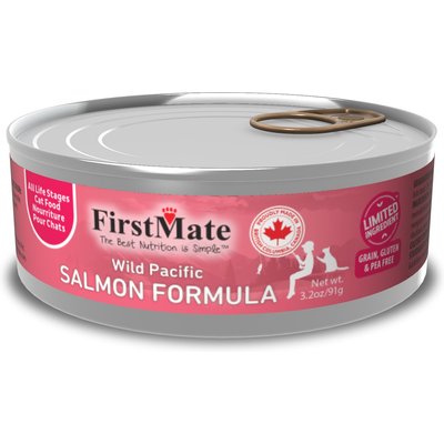 Firstmate Firstmate Wild Pacific Salmon Formula Limited Ingredient Wet Cat Food, 3.2-oz can, case of 24