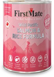 Firstmate Wild Pacific Salmon & Rice Formula Canned Cat Food, 12.2-oz can, case of 12