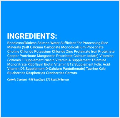 Show full view: Firstmate Wild Pacific Salmon & Rice Formula Canned Cat Food, 5.5-oz can, case of 24 slide 4 of 7