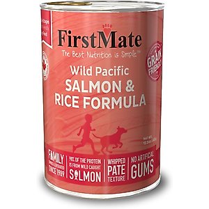 Firstmate Wild Pacific Salmon & Rice Formula Canned Dog Food, 12.2-oz can, case of 12