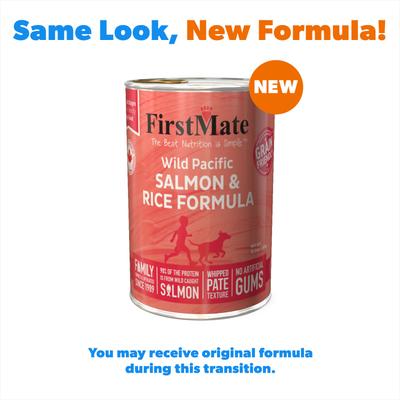 Show full view: Firstmate Wild Pacific Salmon & Rice Formula Canned Dog Food, 12.2-oz can, case of 12 slide 3 of 7