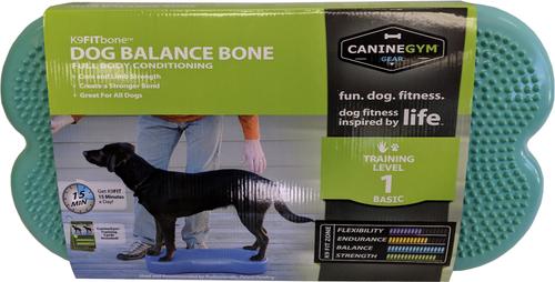 Show full view: FitPAWS K9FITbone Dog Training Regular Balancing Bone, Aqua slide 2 of 6