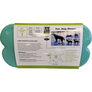FitPAWS K9FITbone Dog Training Regular Balancing Bone, Aqua