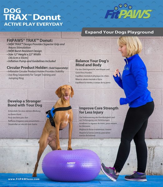 Fitpaws Traxdonut Dog Education Accessory System FitPAWS Donut Dark ...