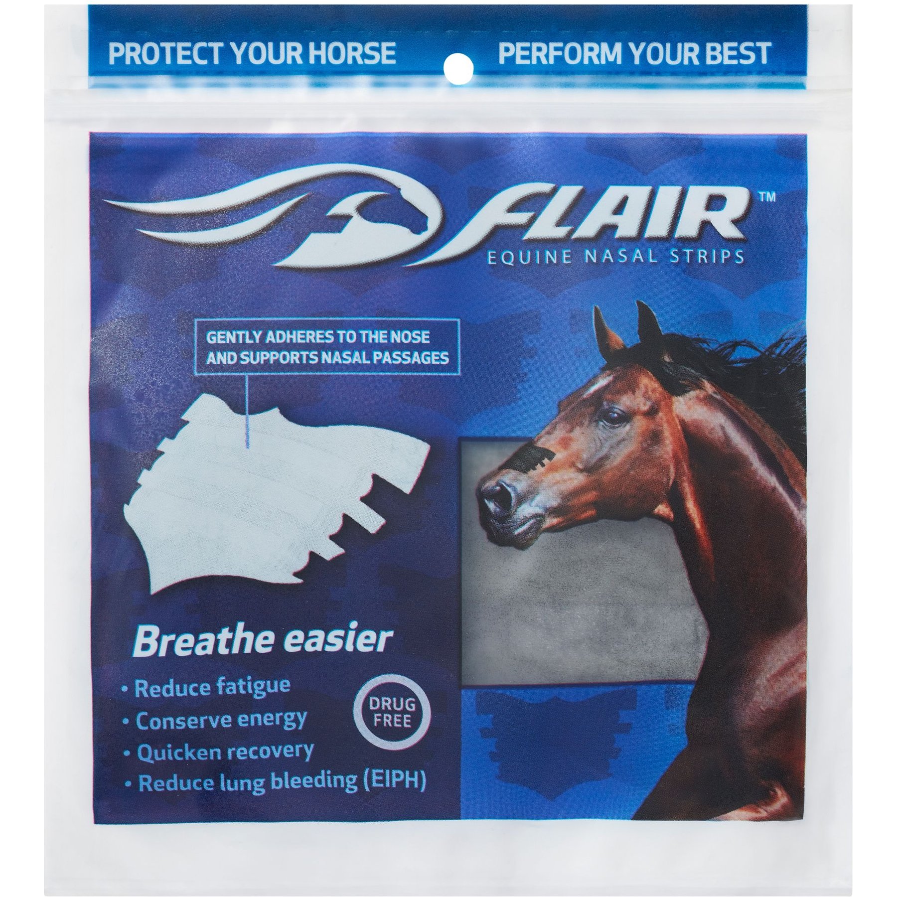 Flair Equine Nasal Strip, Black, 6 count