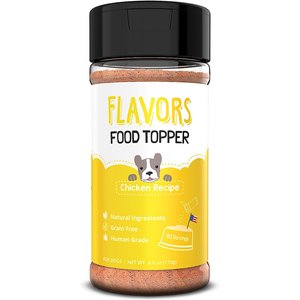 FLAVORS Chicken Recipe Freeze-Dried Grain-Free Dog Food Topper, 6-oz bottle
