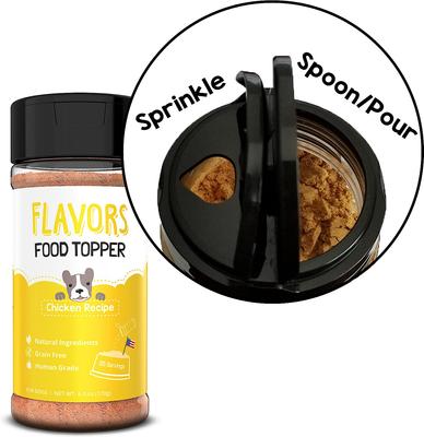 Show full view: FLAVORS Chicken Recipe Freeze-Dried Grain-Free Dog Food Topper, 6-oz bottle slide 4 of 7