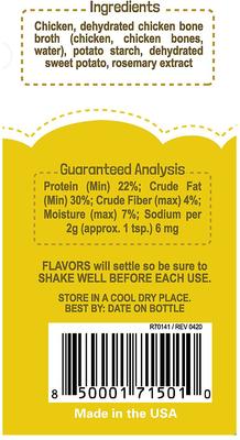 Show full view: FLAVORS Chicken Recipe Freeze-Dried Grain-Free Dog Food Topper, 6-oz bottle slide 5 of 7