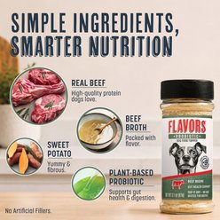 FLAVORS Dog Food Topper Probiotic Digestive-Health Beef Flavored Powder Digestive-Aid for Dogs, 3.1-oz slide 2 of 8