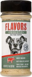 FLAVORS Dog Food Topper Probiotic Digestive-Health Beef Flavored Powder Digestive-Aid for Dogs, 3.1-oz