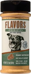 FLAVORS Dog Food Topper Probiotic Digestive-Health Peanut Butter Flavored Powder Digestive-Aid for Dogs, 3.1-oz