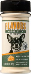 FLAVORS Dog Food Topper Probiotic Digestive-Health White Cheddar Flavored Powder Digestive-Aid for Dogs, 3.1-oz