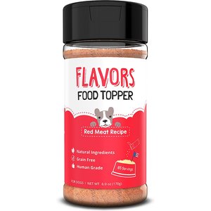 FLAVORS Red Meat Recipe Grain-Free Dog Food Topper & Treat Mix, 6-oz bottle