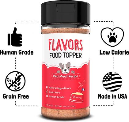 Show full view: FLAVORS Beef Recipe Freeze-Dried Grain-Free Dog Food Topper, 6-oz bottle slide 3 of 7