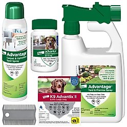Flea & Tick - K9 Advantix II Spot Treatment, over 55 lbs, Advantus Oral Treatment, 23-110 lbs, Advantage Yard & Premise Spray, Carpet & Upholstry Spot Spray & Frisco Flea Comb