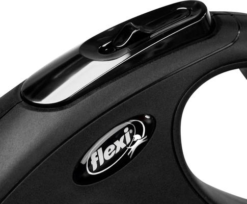 Show full view: Flexi Classic Nylon Cord Retractable Dog Leash, Black, Medium: 16-ft long slide 4 of 9