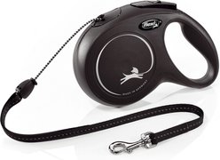 Flexi Classic Nylon Cord Retractable Dog Leash, Black, Medium: 26-ft long
