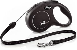 Flexi Classic Nylon Cord Retractable Dog Leash, Black, Small: 26-ft long