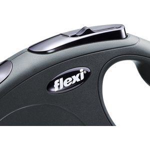 Flexi Classic Nylon Cord Retractable Dog Leash, Black, Small: 26-ft long