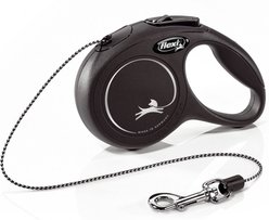 Flexi Classic Nylon Cord Retractable Dog Leash, Black, X-Small: 10-ft long