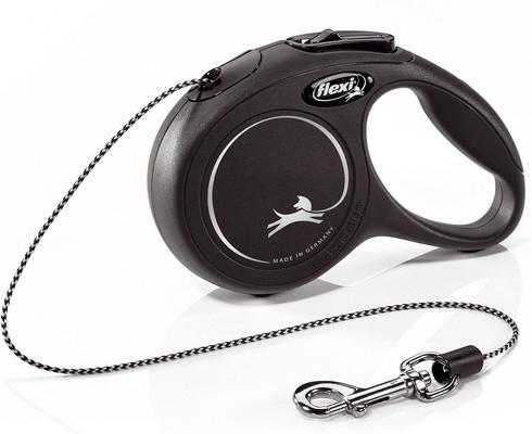 Show full view: Flexi Classic Nylon Cord Retractable Dog Leash, Black, X-Small: 10-ft long slide 1 of 9