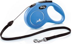 Flexi Classic Nylon Cord Retractable Dog Leash, Blue, Small: 16-ft long