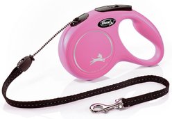 Flexi Classic Nylon Cord Retractable Dog Leash, Pink, Medium: 16-ft long