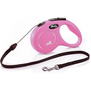 Flexi Classic Nylon Cord Retractable Dog Leash, Pink, Small: 16-ft long
