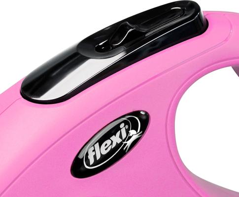 Show full view: Flexi Classic Nylon Cord Retractable Dog Leash, Pink, Small: 16-ft long slide 3 of 8