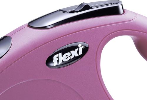 Show full view: Flexi Classic Nylon Cord Retractable Dog Leash, Pink, Small: 16-ft long slide 5 of 8
