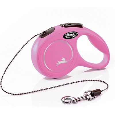 Flexi Flexi Classic Nylon Cord Retractable Dog Leash, Pink, X-Small: 10-ft long