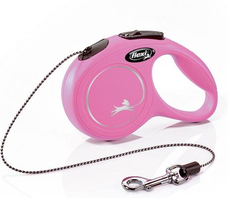 Show full view: Flexi Classic Nylon Cord Retractable Dog Leash, Pink, X-Small: 10-ft long slide 1 of 8