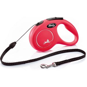 Flexi Classic Nylon Cord Retractable Dog Leash, Red, Small: 16-ft long