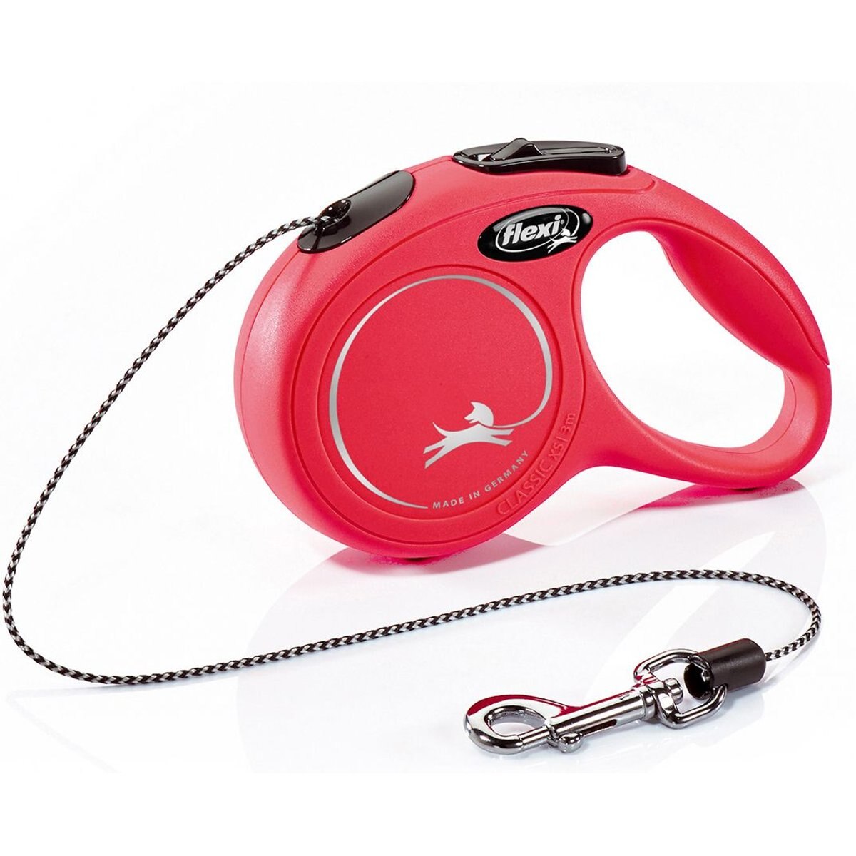 Flexi Classic Nylon Cord Retractable Dog Leash, Red, X-Small: 10-ft long
