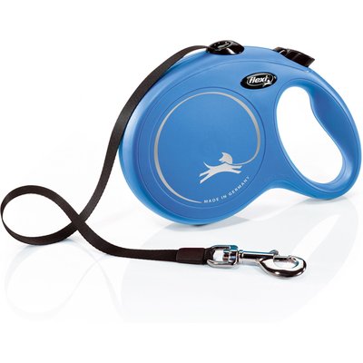 Flexi Flexi Classic Nylon Tape Retractable Dog Leash, Blue, Large: 26-ft long