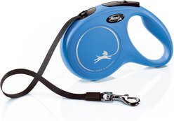 Flexi Classic Nylon Tape Retractable Dog Leash, Blue, Medium: 16-ft long