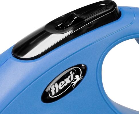 Show full view: Flexi Classic Nylon Tape Retractable Dog Leash, Blue, Small: 16-ft long slide 2 of 9