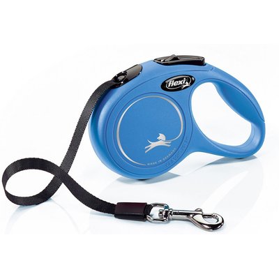 Flexi Flexi Classic Nylon Tape Retractable Dog Leash, Blue, X-Small: 10-ft long
