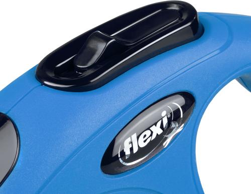 Show full view: Flexi Classic Nylon Tape Retractable Dog Leash, Blue, X-Small: 10-ft long slide 2 of 9