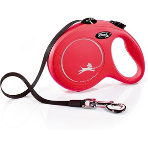 Flexi Classic Nylon Tape Retractable Dog Leash, Red, Large: 16-ft long
