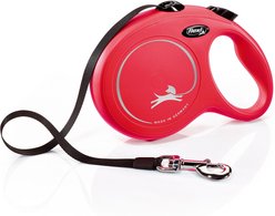 Flexi Classic Nylon Tape Retractable Dog Leash, Red, Large: 26-ft long